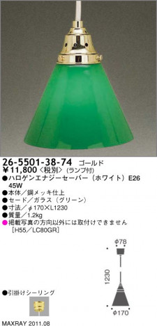 �ޥå����쥤 MAXRAY �ڥ����� 26-5501-38-74