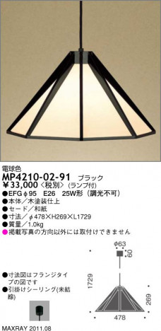 �ޥå����쥤 MAXRAY �ڥ����� MP4210-02-91