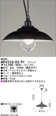 �ޥå����쥤 MAXRAY �ڥ����� MP4316-02-91