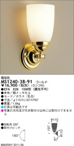 �ޥå����쥤 MAXRAY ���ݥåȥ饤�� MS1240-38-91