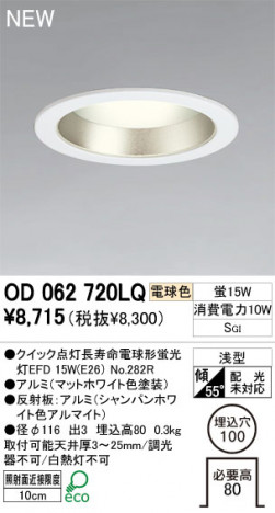 ODELIC ������饤�� OD062720LQ