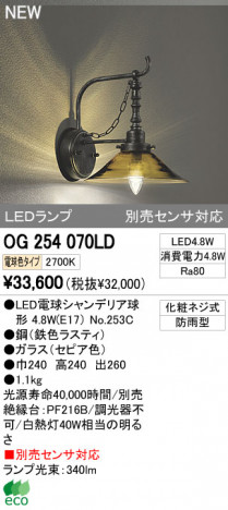 ODELIC �����ǥ�å� LED�����ȥɥ� OG254070LD �ᥤ��̿�