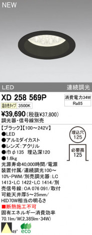 ODELIC �����ǥ�å� LED������饤�� XD258569P �ᥤ��̿�