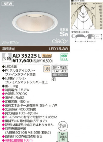 KOIZUMI LED�ⵤ̩������饤�� AD35225L