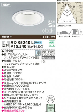 KOIZUMI LED�ⵤ̩������饤�� AD35240L