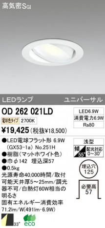 ODELIC �����ǥ�å� LED ������饤�� OD262021LD �ᥤ��̿�