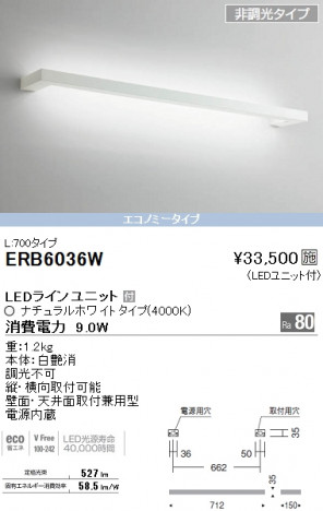 ��ƣ���� ENDO LED �֥饱�å� ERB6036W �ᥤ��̿�