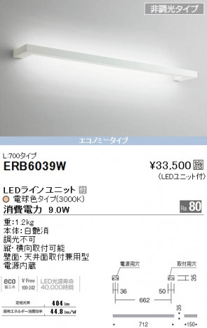 ��ƣ���� ENDO LED �֥饱�å� ERB6039W �ᥤ��̿�