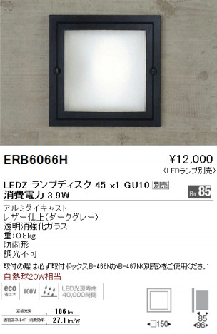 ��ƣ���� ENDO LED �����ȥɥ� ERB6066H �ᥤ��̿�
