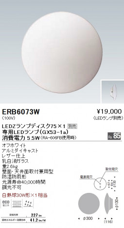 ƣ ENDO LED ȥɥ ERB6073W ᥤ̿