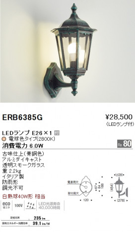 ��ƣ���� ENDO LED �����ȥɥ� ERB6385G �ᥤ��̿�