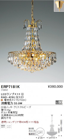 ��ƣ���� ENDO LED �ڥ����� ERP7181K �ᥤ��̿�