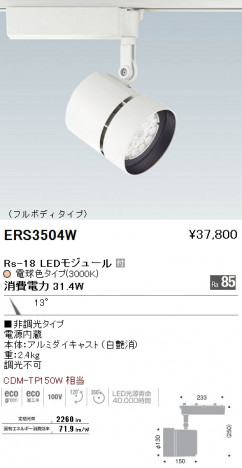 ��ƣ���� ENDO LED ���ݥåȥ饤�� ERS3504W �ᥤ��̿�