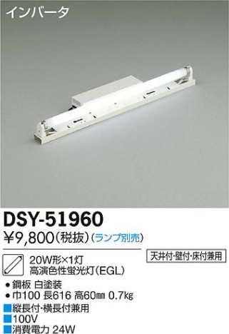 DAIKO ����ŵ� ���ܾ����Ѵ��/EGL �١����饤�� ���ܾ��� DSY-51960 �ᥤ��̿�