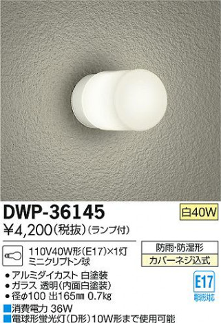 DAIKO ����ŵ� �����ȥɥ��饤�� �֥饱�å� DWP-36145 �ᥤ��̿�