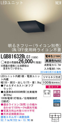 Panasonic LED�֥饱�å� LGB81632BLG1 �ᥤ��̿�