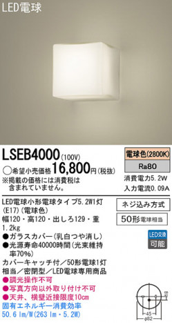 Panasonic LED�֥饱�å� LSEB4000 �ᥤ��̿�