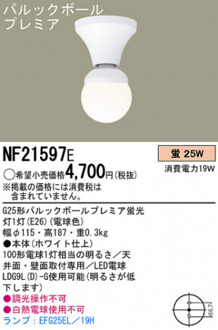 Panasonic ������󥰥饤�� NF21597E �ᥤ��̿�
