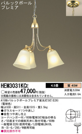 Panasonic �����ǥꥢ HEM3031KCE �ᥤ��̿�