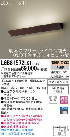 Panasonic LED �֥饱�å� LGB81572LG1 �ᥤ��̿�