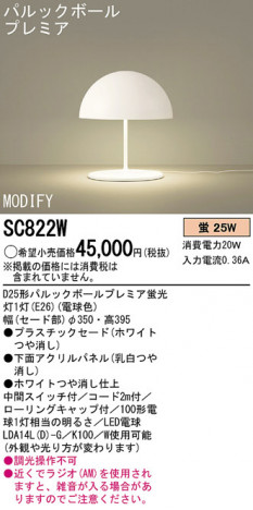 Panasonic  SC822W ᥤ̿