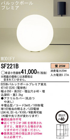 Panasonic ������� SF221B �ᥤ��̿�