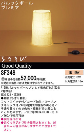 Panasonic ������� �������� SF348 �ᥤ��̿�