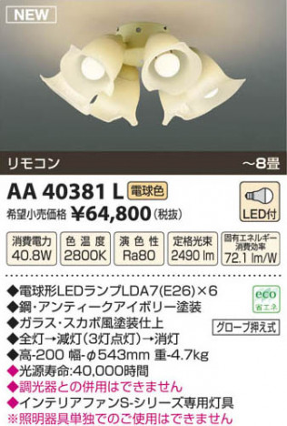 �������߾��� KOIZUMI ŷ�������� AA40381L ���β���