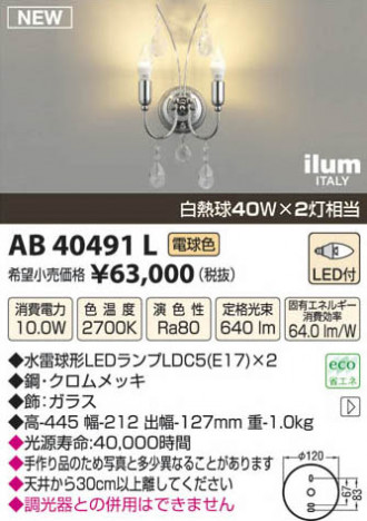 �������߾��� KOIZUMI �����֥饱�å� AB40491L ���β���