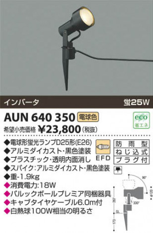 �������߾��� KOIZUMI �����ȥɥ����ݥå� AUN640350 ���β���