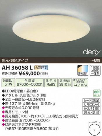 �������߾��� KOIZUMI LED������� AH36058L ���β���