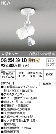 ODELIC �����ǥ�å� �������ƥꥢ�饤�� OG254391LD �ᥤ��̿�