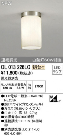 ODELIC �����ǥ�å� ����������󥰥饤�� OL013226LC �ᥤ��̿�