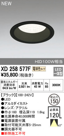 ODELIC �����ǥ�å� ������饤�� XD258577F �ᥤ��̿�