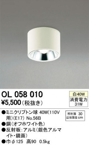ODELIC �����ǥ�å� ����������󥰥饤�� OL058010 �ᥤ��̿�