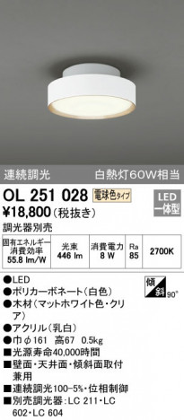 ODELIC �����ǥ�å� ����������󥰥饤�� OL251028 �ᥤ��̿�