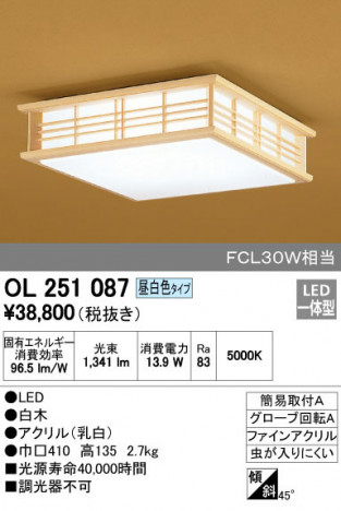 ODELIC �����ǥ�å� ����������󥰥饤�� OL251087 �ᥤ��̿�