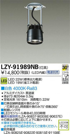 DAIKO ����ŵ� LED�����ƥ������饤�� LZY-91989NB ���ʼ̿�