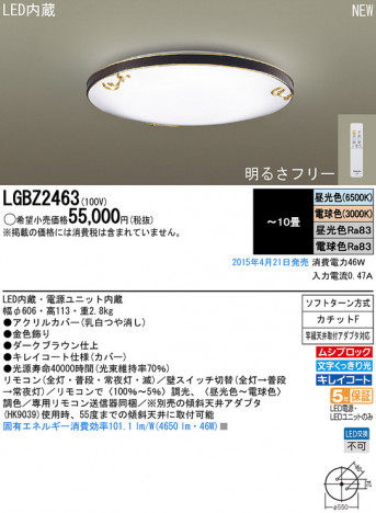 Panasonic LED ������󥰥饤�� LGBZ2463 �ᥤ��̿�