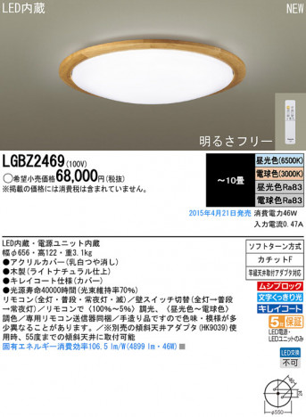Panasonic LED ������󥰥饤�� LGBZ2469 �ᥤ��̿�