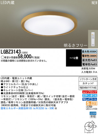 Panasonic LED ������󥰥饤�� LGBZ3143 �ᥤ��̿�