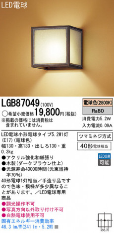 Panasonic LED �֥饱�å� LGB87049 �ᥤ��̿�