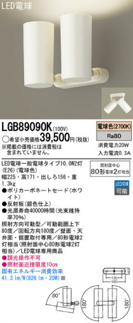 Panasonic LED ���ݥåȥ饤�� LGB89090K �ᥤ��̿�