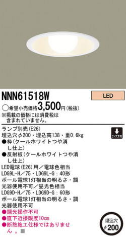 Panasonic LED ������饤�� NNN61518W �ᥤ��̿�