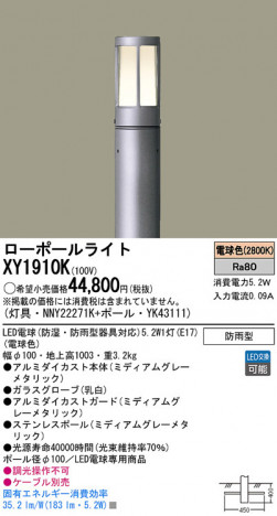 Panasonic LED �������ƥꥢ�������ȥɥ� XY1910K �ᥤ��̿�