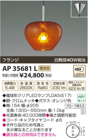 �������߾��� KOIZUMI �ڥ����� LED AP35681L ���β���