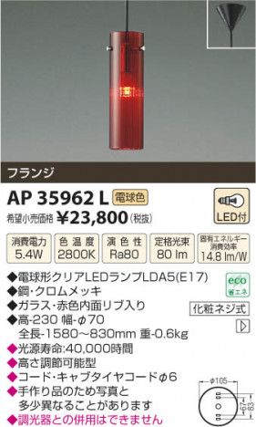 �������߾��� KOIZUMI �ڥ����� LED AP35962L ���β���