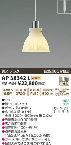 �������߾��� KOIZUMI �ڥ����� LED AP38342L ���β���