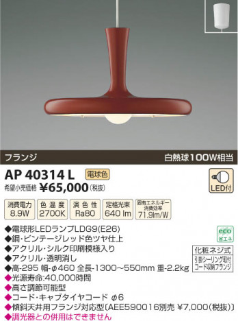 �������߾��� KOIZUMI �ڥ����� LED AP40314L ���β���