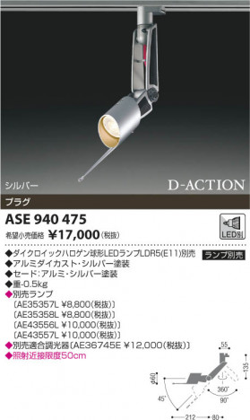 �������߾��� KOIZUMI ���ݥåȥ饤�� LED ASE940475 ���β���